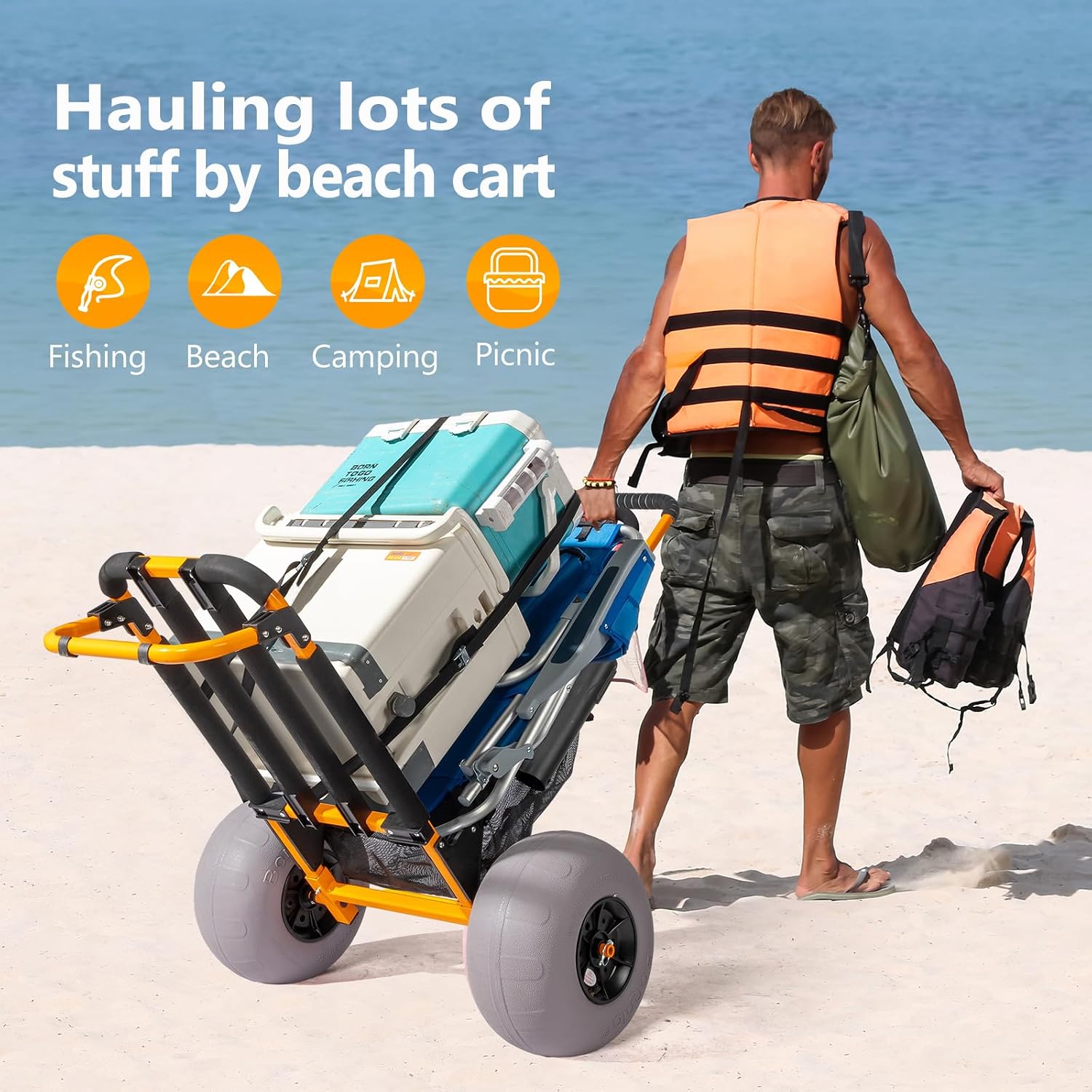 Bonnlo Beach Fishing Cart, Bea - đánh giá và giá Fishing Rod Holder